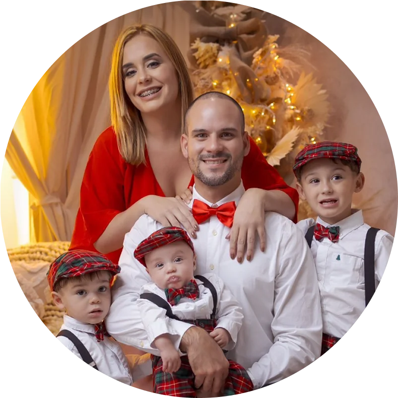 Smiling family at Sunshine Smiles Dental Clinic